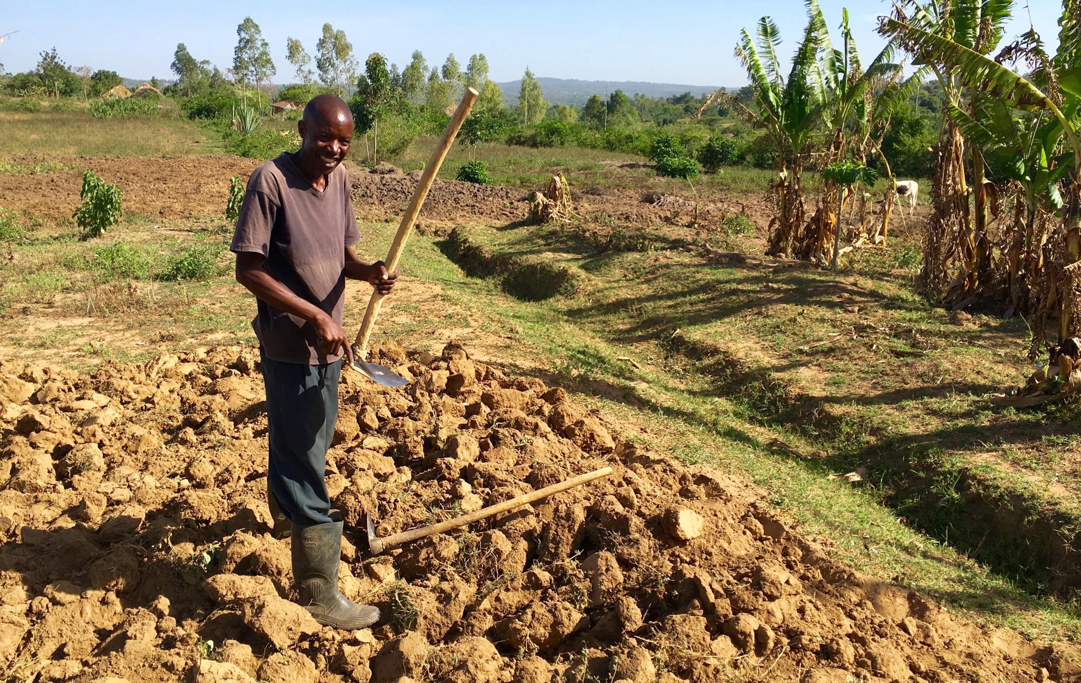 Farmer in field