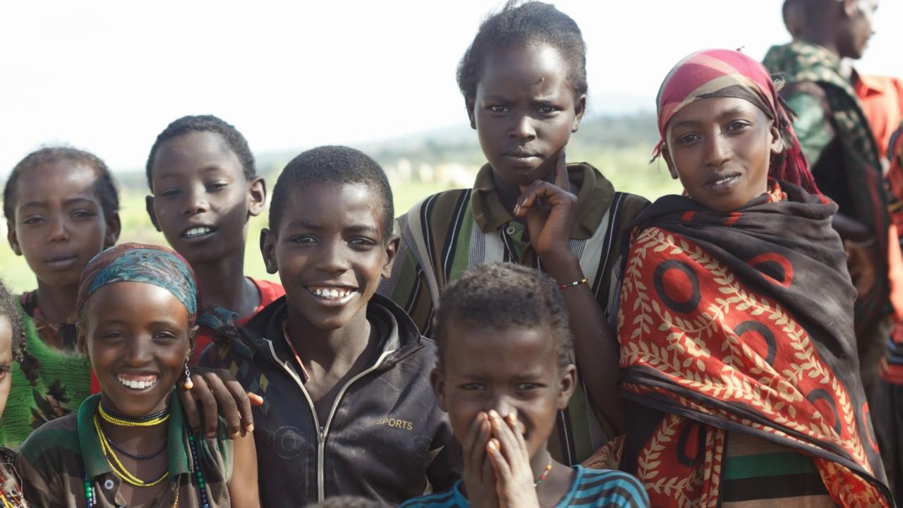 Children in Ethiopia's Borana region