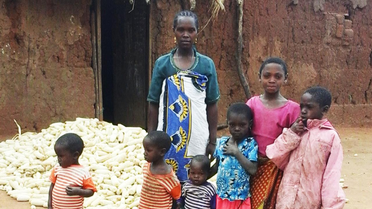 Rural family in Tanzania