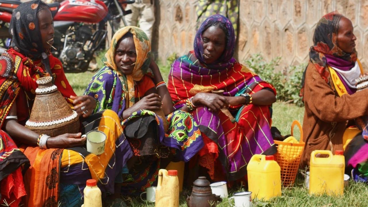 Women selling milk